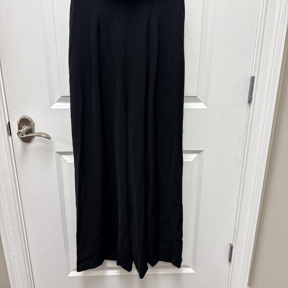 New DONNA KARAN NEW YORK Womens Size 14 Black Wide Leg Halter Jumpsuit Cocktail - Picture 8 of 15